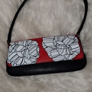 Liz Claiborne Red and Black Shoulder Bag